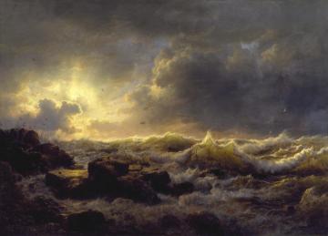 Clearing Up, Coast Of Sicily Artwork by Andreas Achenbach