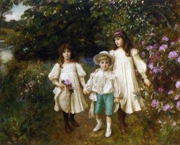 Meriel, Cynthia And George Perkins Artwork by George Harcourt