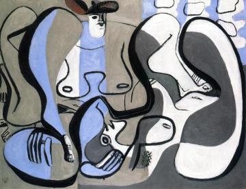 Two Figures In Grey Artwork by Charles Edouard Jeanneret