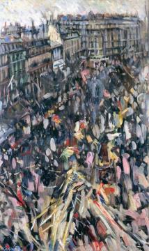 Crowd on the Boulevard in Mid-Lent Artwork by Nicolas Tarkhoff