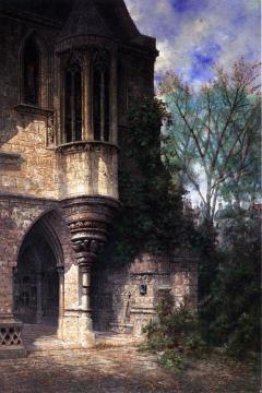 Entrance To Chapel, Hotel De Cluny Artwork by Edwin Deakin