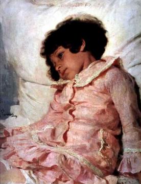 Portrait of Nadya Repina, the Artist's Daughter. Artwork by Ilya Yefimovich Repin
