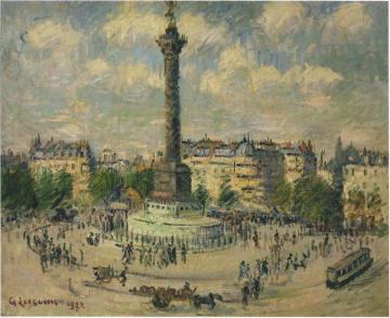 La Place de la Bastille Artwork by Gustave Loiseau