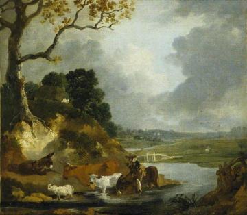 Crossing the Ford Artwork by Thomas Gainsborough