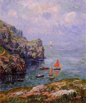 Misty Weather, Brizellec Finistere Artwork by Henry Moret