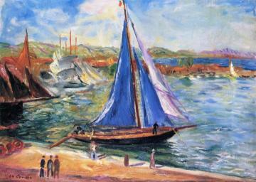 Saint Tropez, the Blue Sail Artwork by Charles Camoin