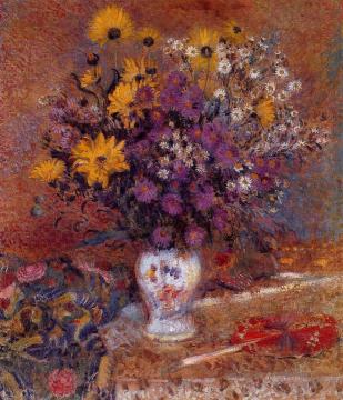 Vase Of Flowers Artwork by Louis Ritman