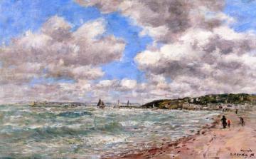 The Shore at Deauville Artwork by Eugène-Louis Boudin