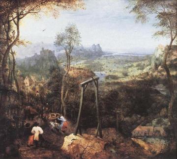 Magpie on the Gallow Artwork by Pieter Bruegel the Elder