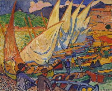Fishing Boats, Colioure Artwork by Andre Derain