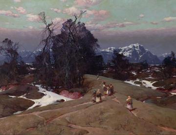 Mountainous Landscape Artwork by Stepan Kolesnikov