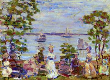 Seaside Picnic Artwork by Maurice Prendergast