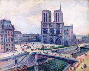 Notre Dame Artwork by Maximilien Luce