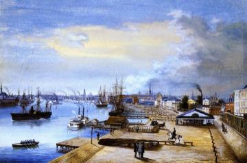 Port And City Of New Orleans Artwork by Marie Adrien Persac