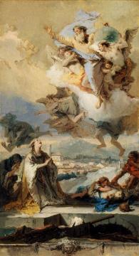 Study For Saint Thecla Praying For The Plague-stricken Artwork by Giovanni Battista Tiepolo
