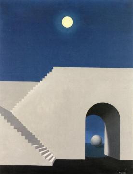 Architecture Au Clair De Lune Artwork by Rene Magritte