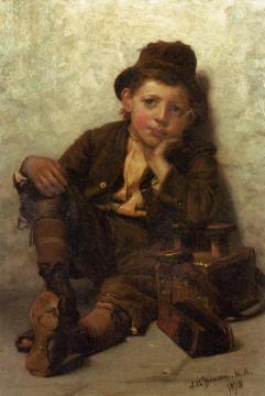 The Little Shoe-Shine Boy Artwork by John George Brown