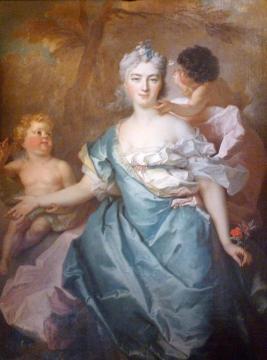 Marquise de la Tour Maubourg with Her Two Sons Artwork by Nicolas de Largillierre