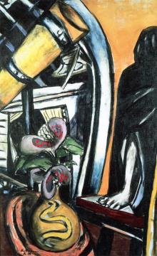 Studio (Night) Artwork by Max Beckmann