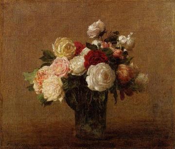 Roses in a Glass Vase Artwork by Henri Fantin-Latour