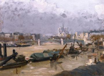 The Apse of Notre-Dame Artwork by Albert Lebourg