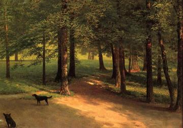 Irvington Woods Artwork by Albert Bierstadt