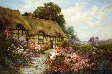 Ann Hathaway's Cottage Artwork by Alfred Fontville de Breanski