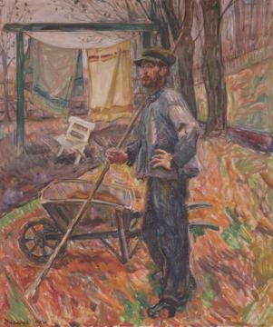 Gardening (Hagearbeid) Artwork by Thorolf Holmboe