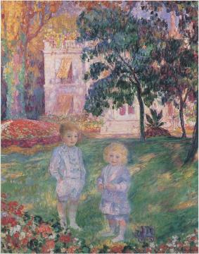Children in the garden Artwork by Henri Lebasque