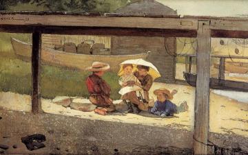 In Charge of Baby Artwork by Winslow Homer