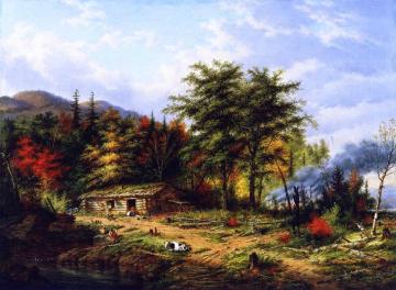 Clearing Land near the St. Maurice River Artwork by Cornelius Krieghoff