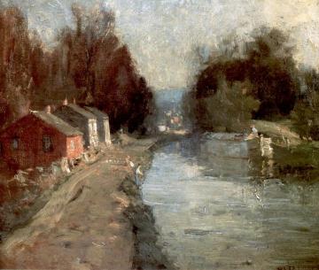 Canal at New Hope Artwork by William Langson Lathrop