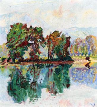 Landscape Near The River Aare Artwork by Cuno Amiet