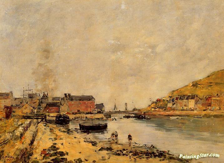 Fecamp, the New Basin Artwork by Eugène-Louis Boudin