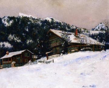 Snowy Landscape In Switzerland Artwork by Maurice Utrillo