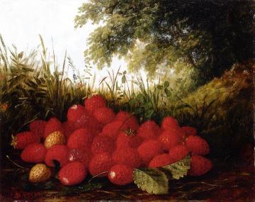 Strawberries in a Landscape Artwork by Paul Lacroix