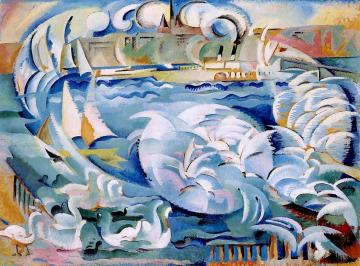 Geneva Harbor Artwork by Alice Bailly