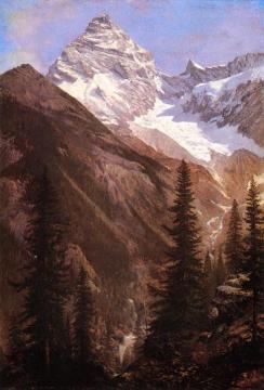 Canadian Rockies, Asulkan Glacier Artwork by Albert Bierstadt