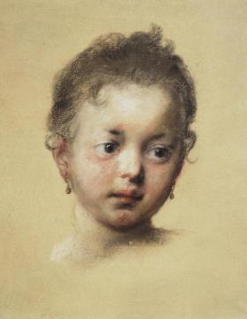 Head of a Child in Face Artwork by Rosalba Carriera