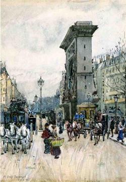 La Porte San Denis Artwork by Maurice Prendergast