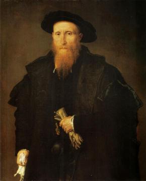 Gentleman with Gloves Artwork by Lorenzo Lotto