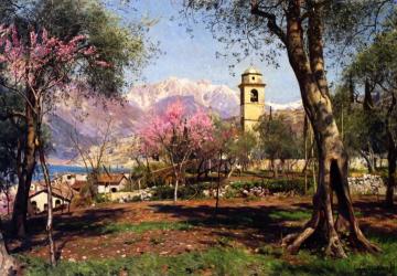 St. Andrea Church In Trouble Artwork by Peder Mork Monsted