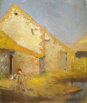 A Farmyard Artwork by Sir George Clausen