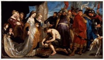 Head Of Cyrus Brought To Queen Tomyris Artwork by Peter Paul Rubens