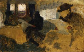 The First Class Compartment Artwork by Edouard Vuillard