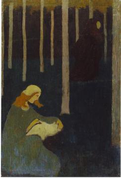 Femme Dans Un Paysage D’ile-de-france Artwork by Ker Xavier Roussel