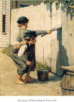 Tom Sawyer Artwork by Norman Rockwell