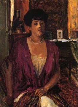 Madame Claude Anet In An Interior Artwork by Pierre Bonnard