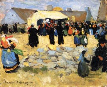 Breton Market Artwork by Robert Delaunay