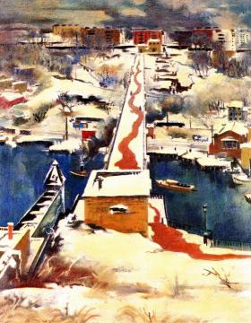 Landscape with Bridge Artwork by Preston Dickinson